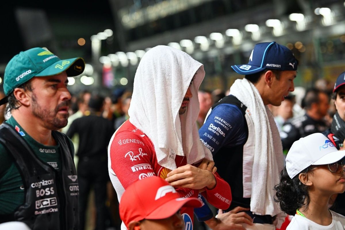 F1 drivers in hot temperatures