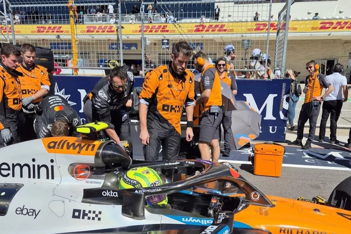 McLaren F1 car on starting grid