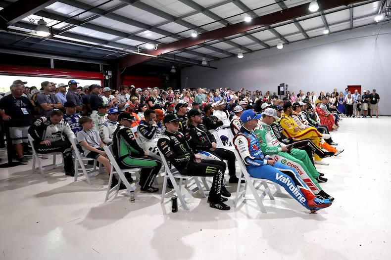 NASCAR drivers' meeting 