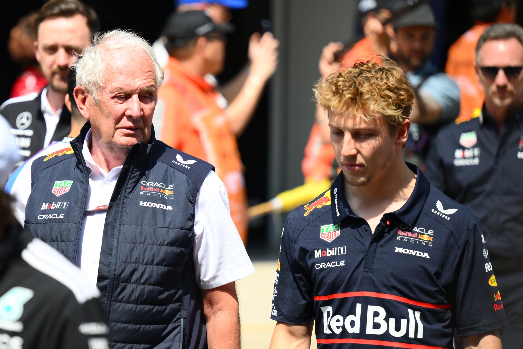 Liam Lawson, Red Bull Racing, Helmut Marko, Red Bull Racing in the paddock during the Chinese GP race