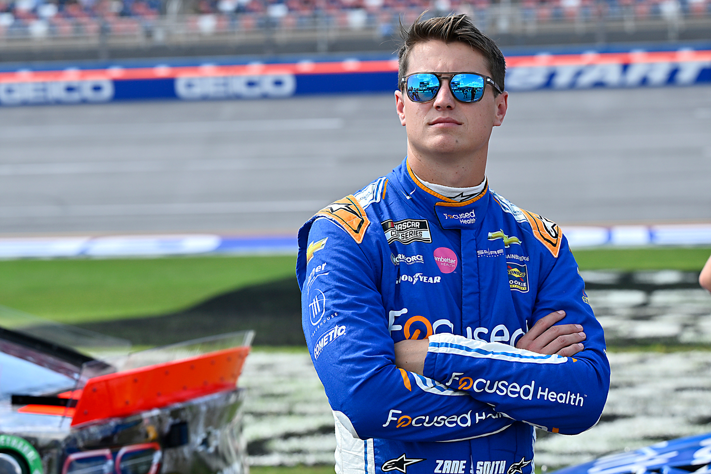Zane Smith with Spire Motorsports at NASCAR Talledega II in 2024 