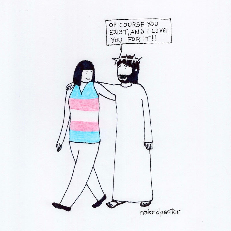 Of Course You Exist Original Cartoon Drawing