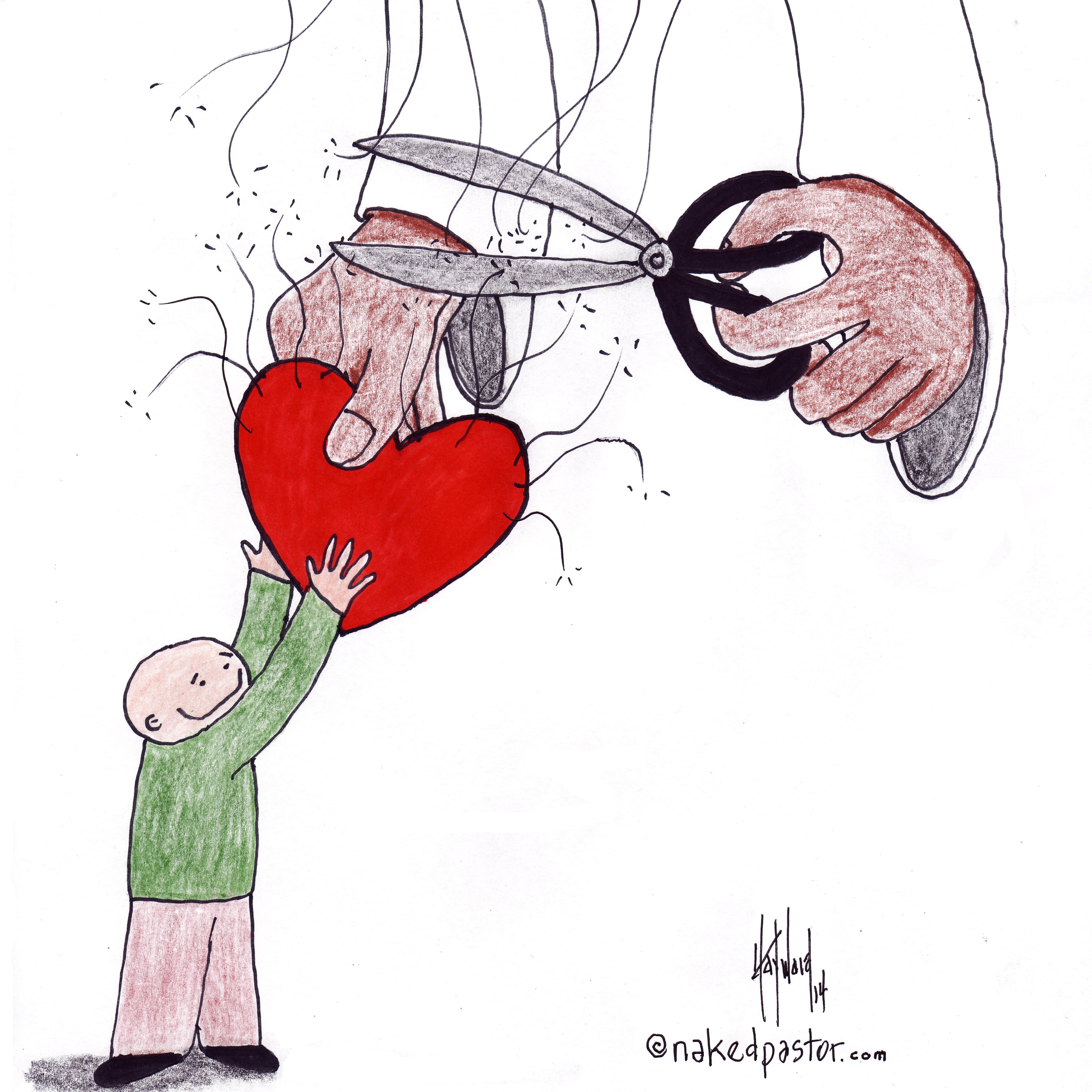 No Strings Attached Cartoon Print