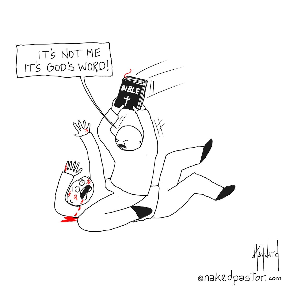 It's Not Me It's God's Word Digital Cartoon