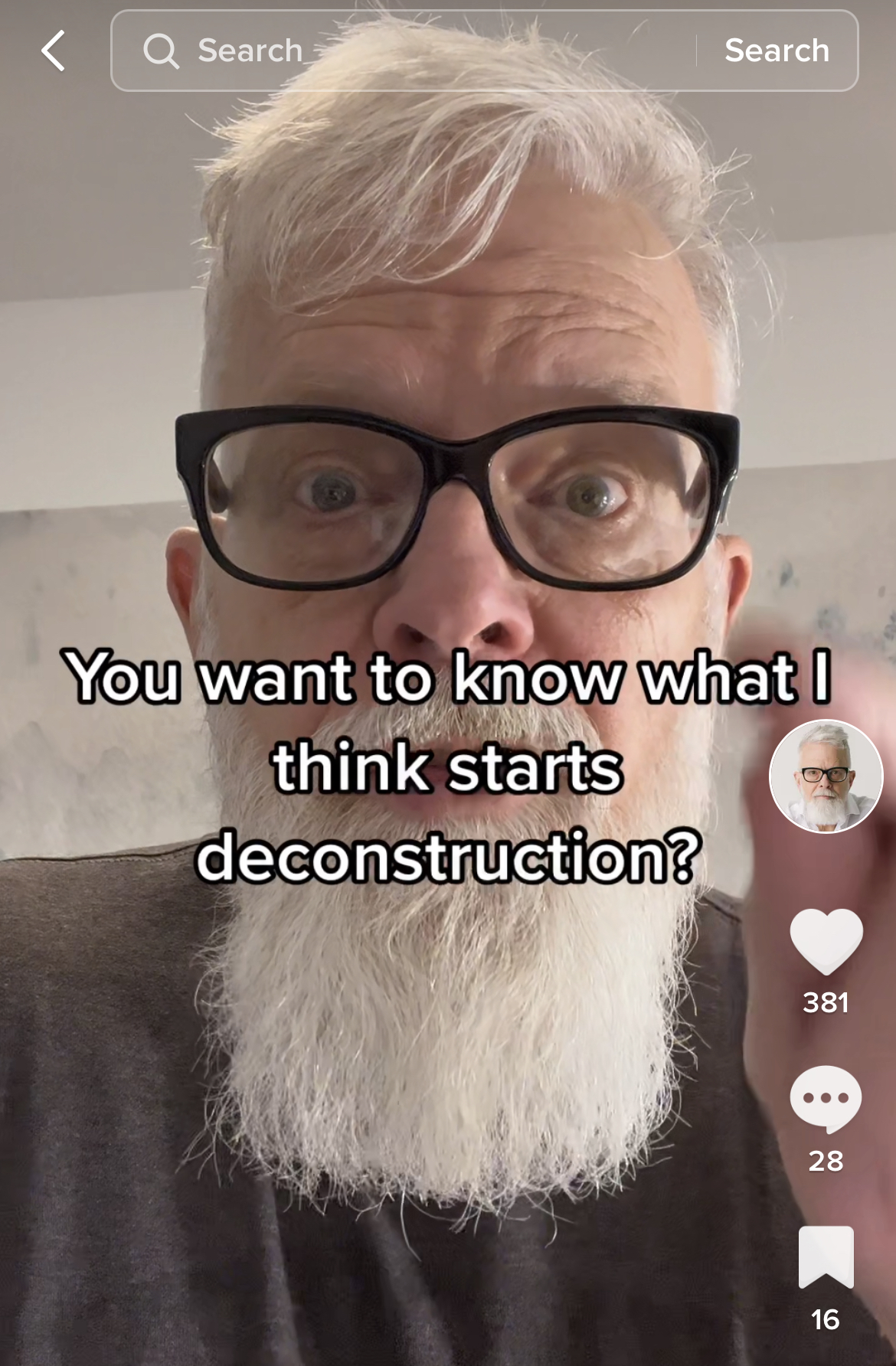 what starts deconstruction