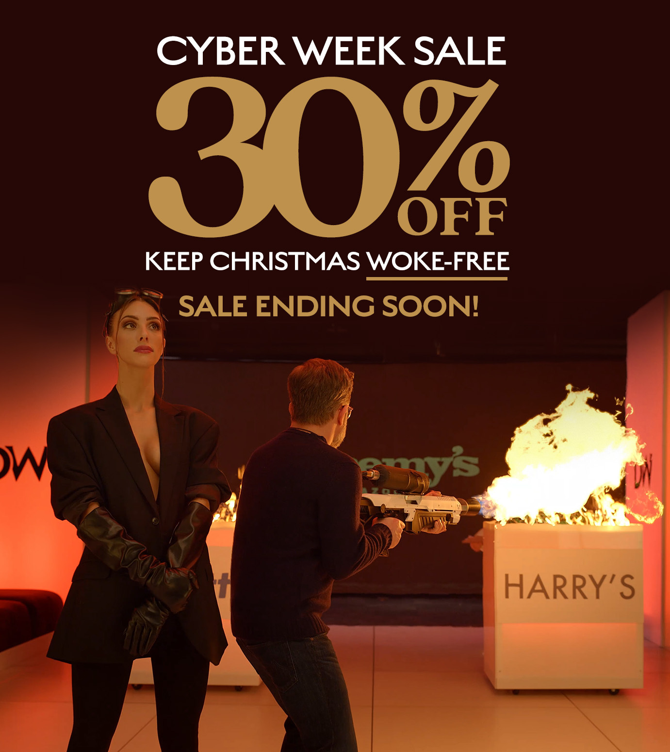 Jeremy's Razors Cyber Week Sale. 30% Off. Keep Christmas Woke-Free. Sale Ending Soon!