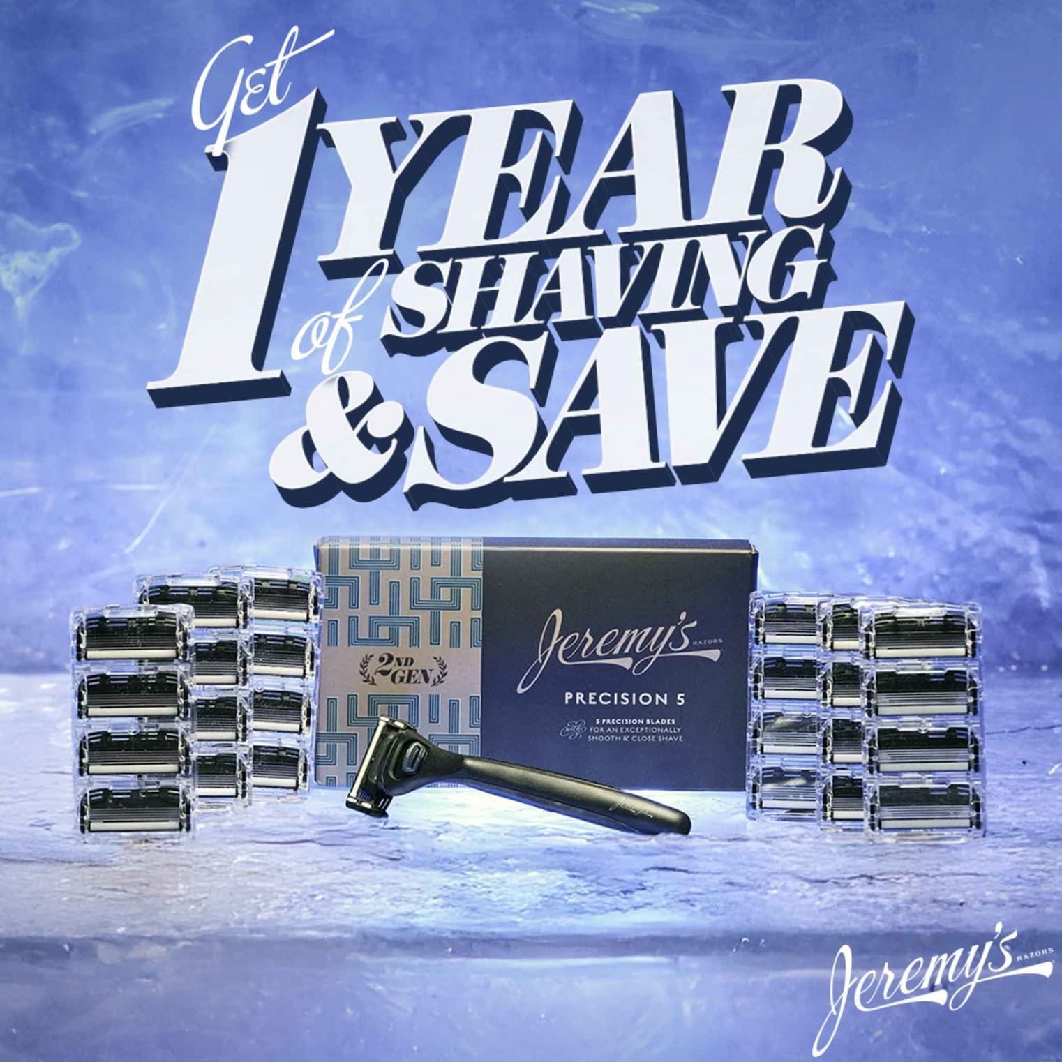Jeremy's Razors. Get 1 year of shaving & save