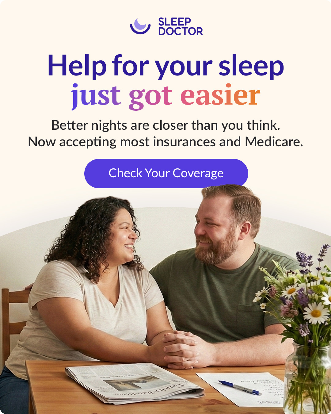 Sleep care just got easier - Now accepting insurance