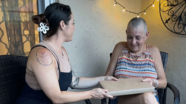 Mom and daughter finding a star together