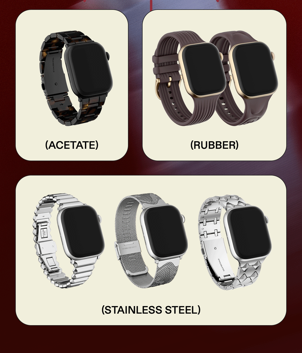 Acetate / Stainless Steel / Rubber