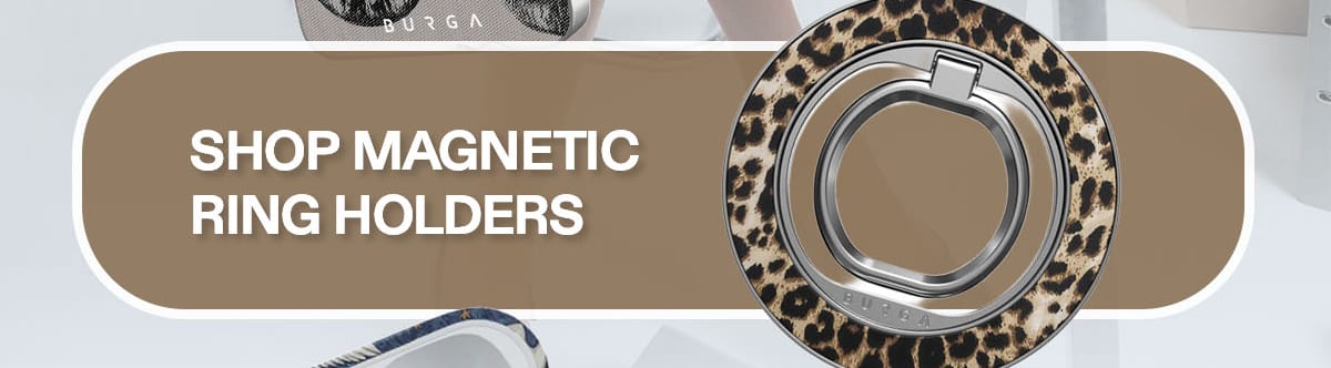 Leopard print magnetic ring holder; Shop Magnetic Ring Holders button