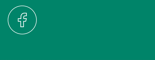 Facebook logo on a green background.