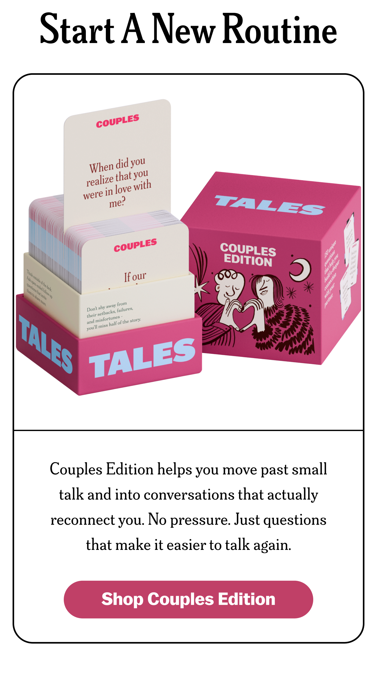 Start A New Routine Couples Edition