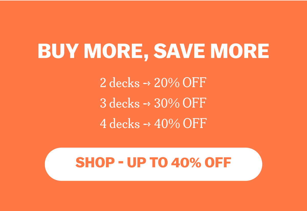 BUY MORE, SAVE MORE | SHOP - UP TO 40% OFF