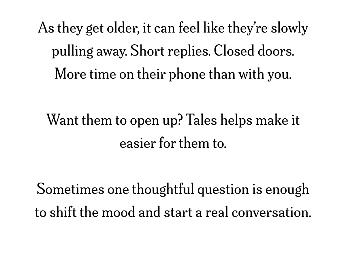Text discussing communication challenges with older children and the importance of asking thoughtful questions.