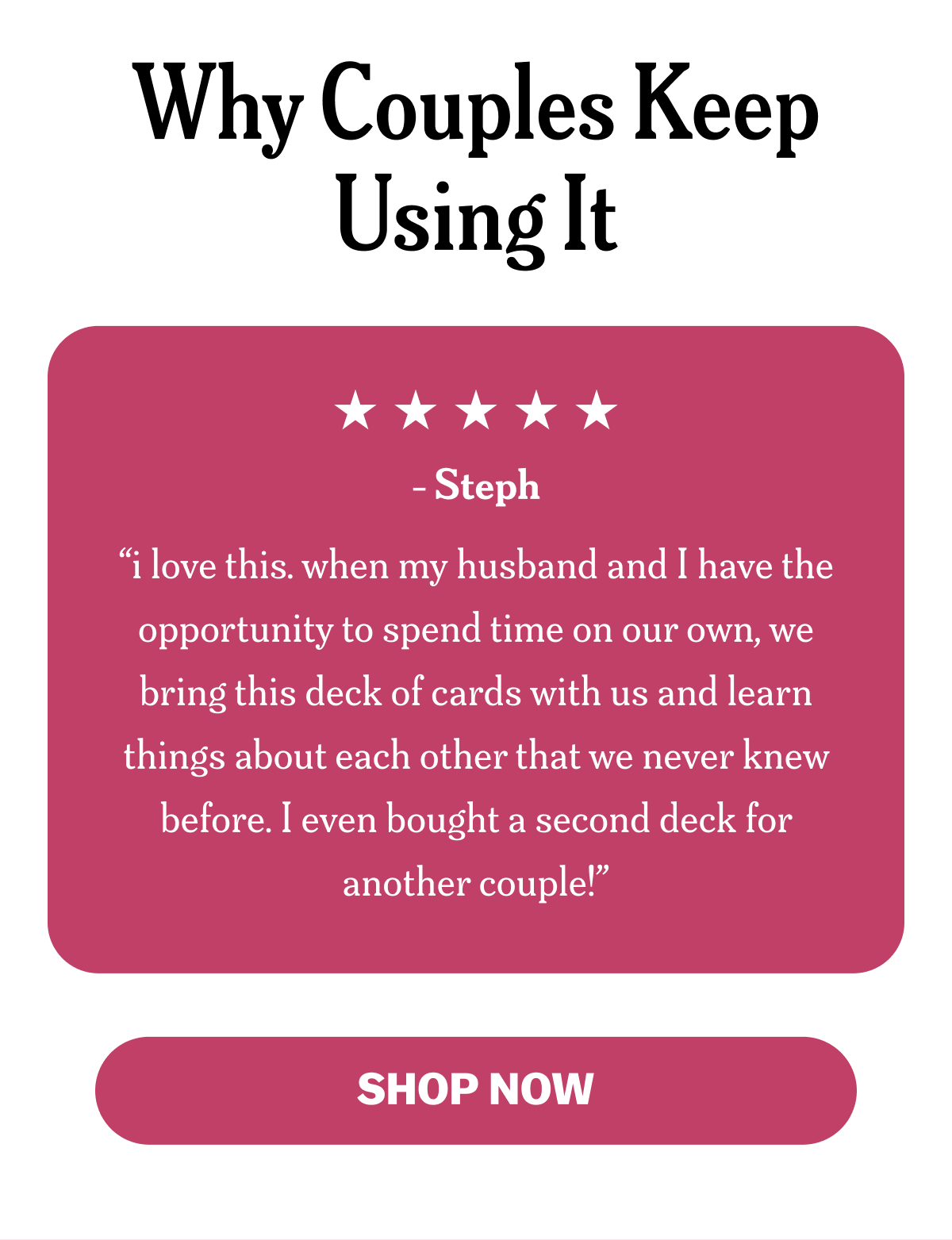 Why Couples Keep Using It ★★★★☆ 