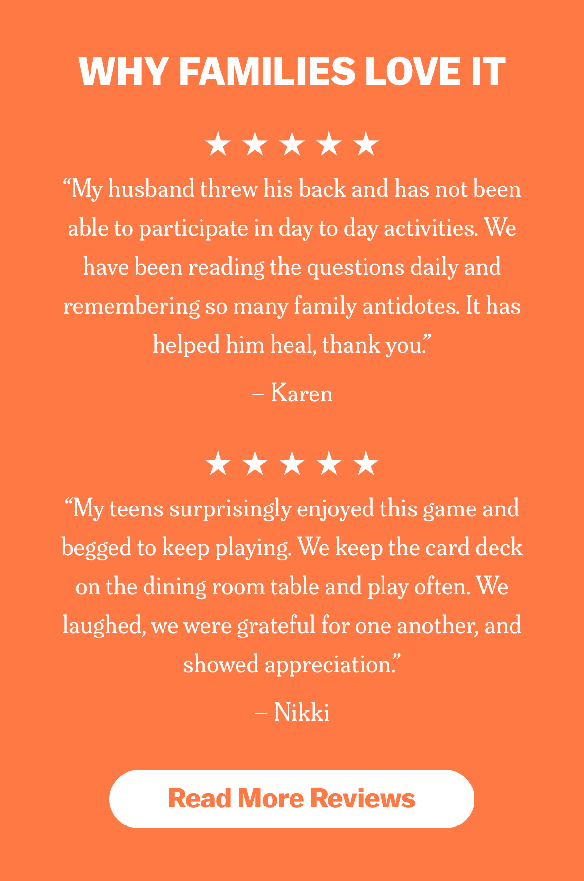 WHY FAMILIES LOVE IT 