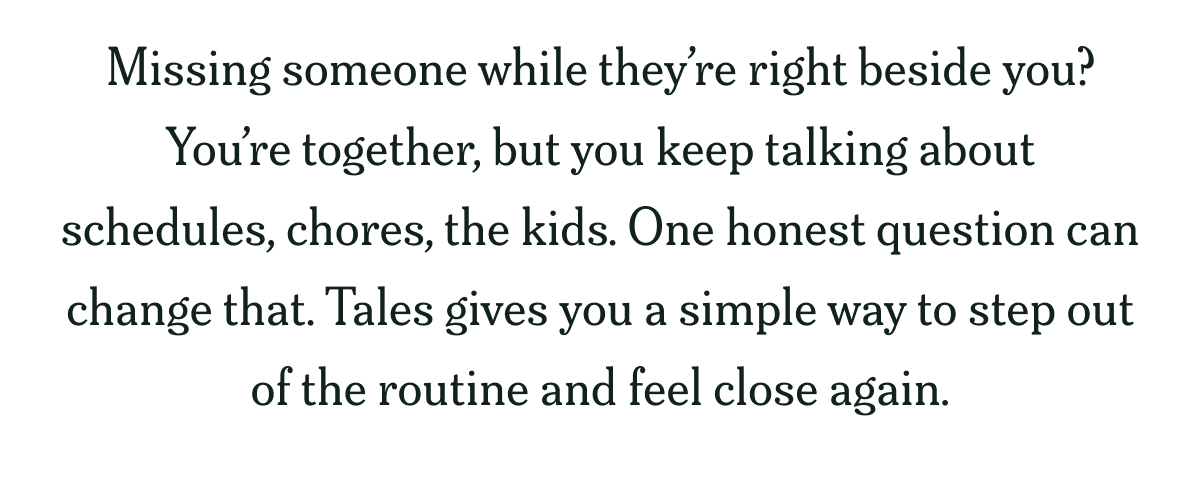 Text about missing someone and reconnecting in a relationship.