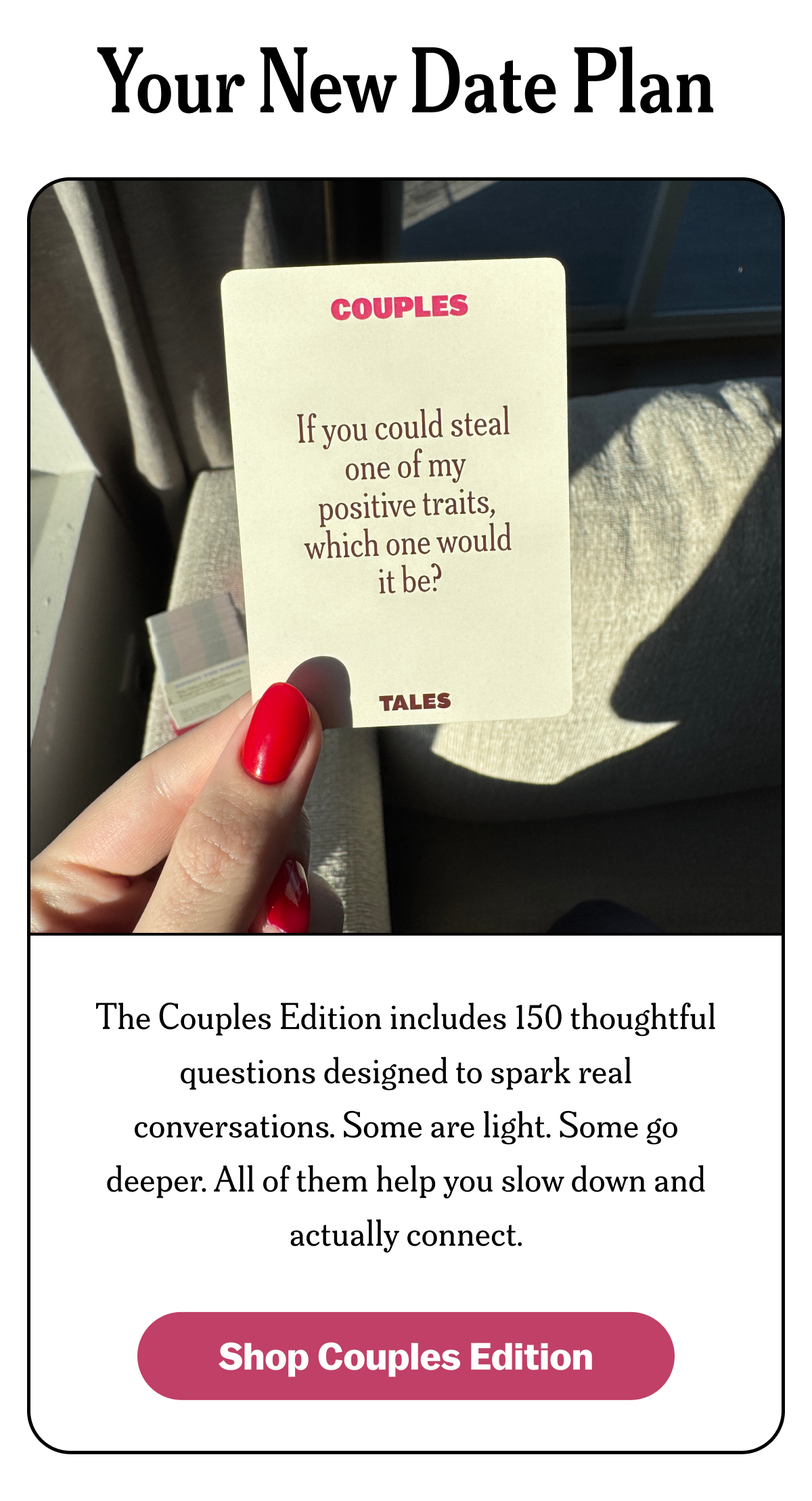 If you could steal one of my positive traits, which one would it be?