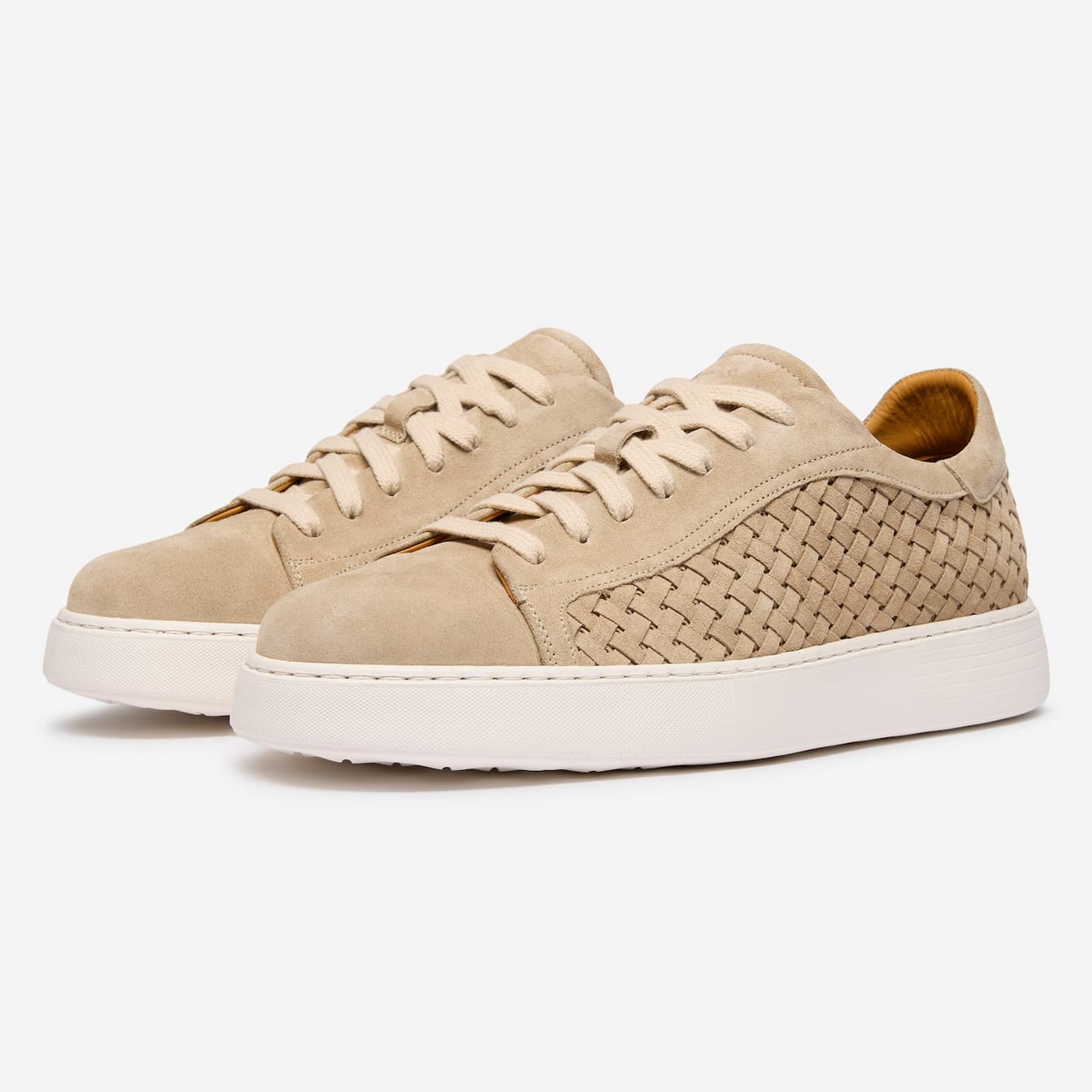 murcia stone calf suede trainers