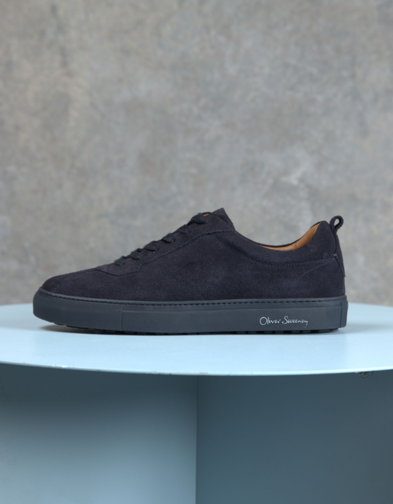 Ermida Navy Suede Calf Suede Retro Trainers