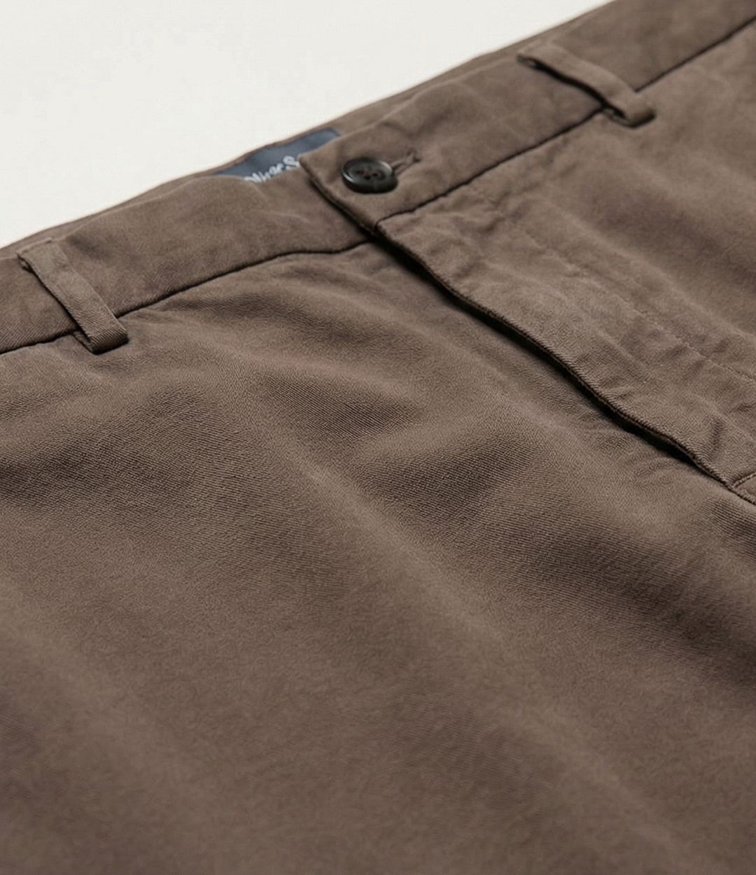 Terena Mocha Garment Dyed Cotton Chinos