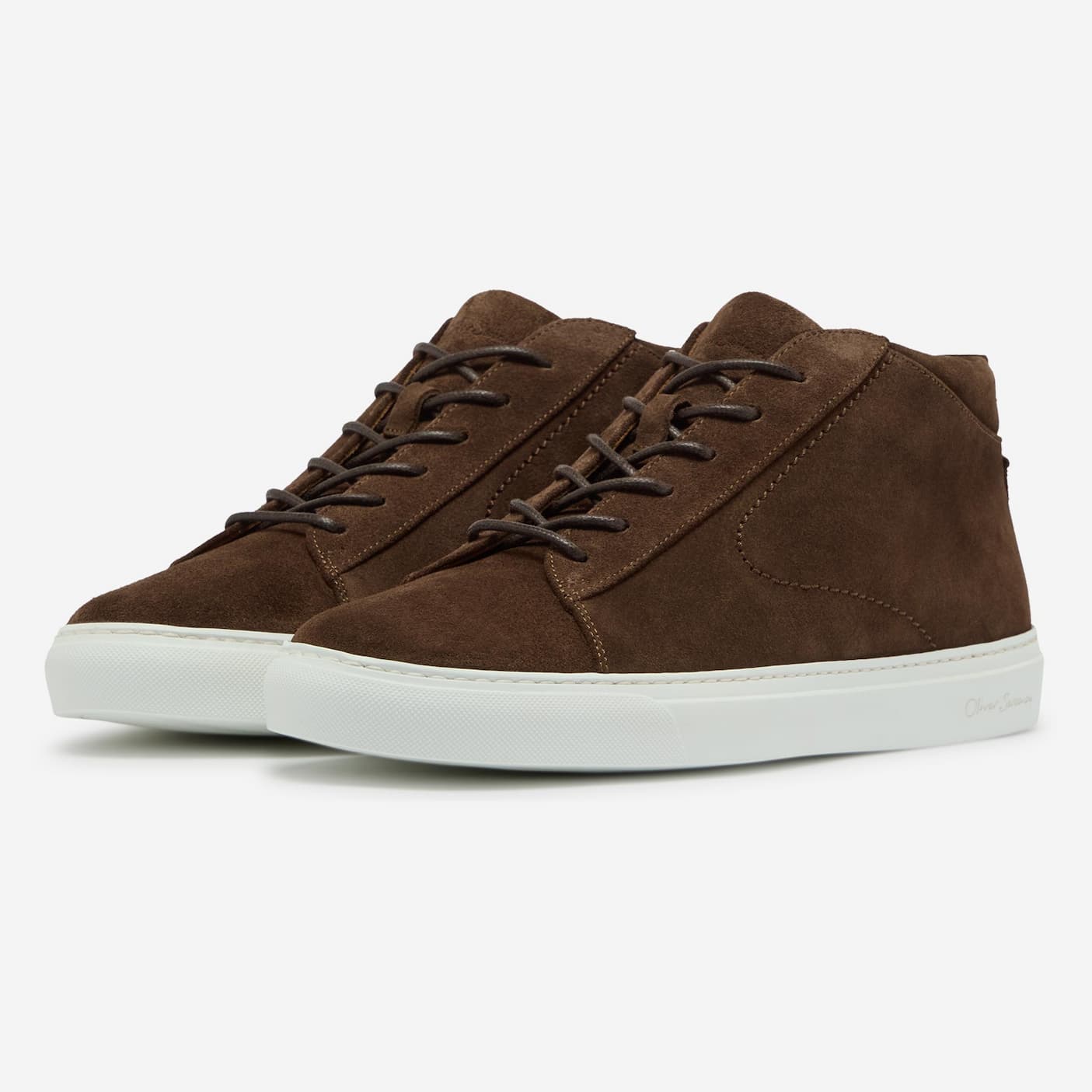 Fermo Chocolate Calf Suede Cupsole Trainers