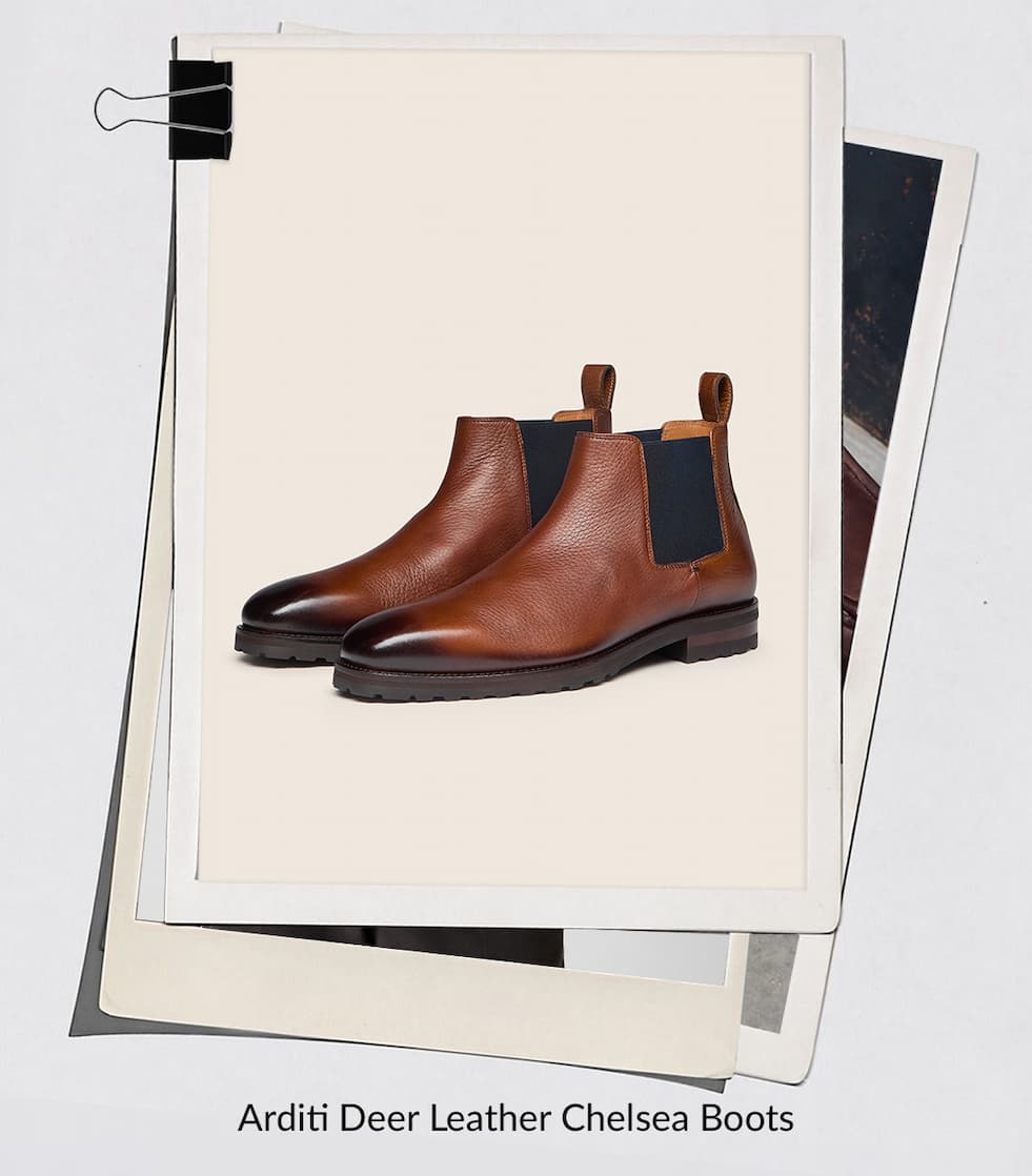 Arditi Deer Leather Chelsea Boots Tan