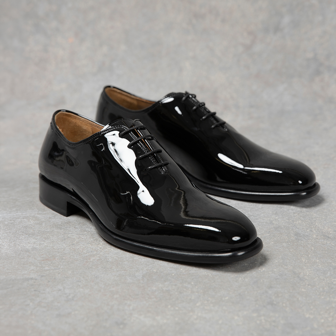 montalfano black patent wholecut oxfords