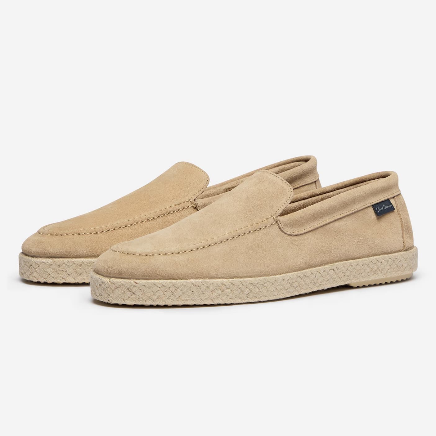 granada sand calf suede loafer espadrilles