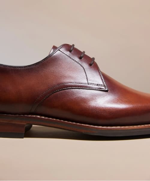 Melford Dark Tan Antiqued Calf Leather Derby Shoes