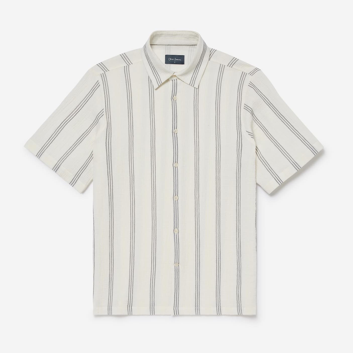 somerton charcoal Linen shorts sleeved shirt