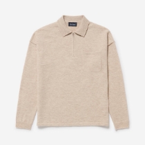 Killala Biscotto Alpaca Wool Blend Quarter Zip Shirt