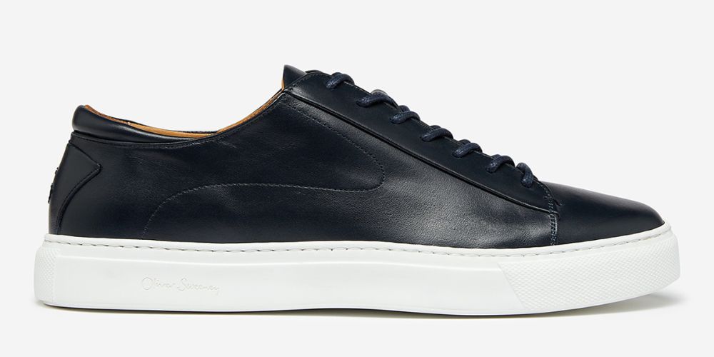 Sirolo Navy Calf Leather Lightweight Trainers