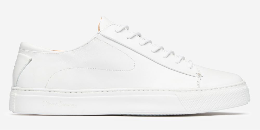 Sirolo White Calf Leather Lightweight Trainers