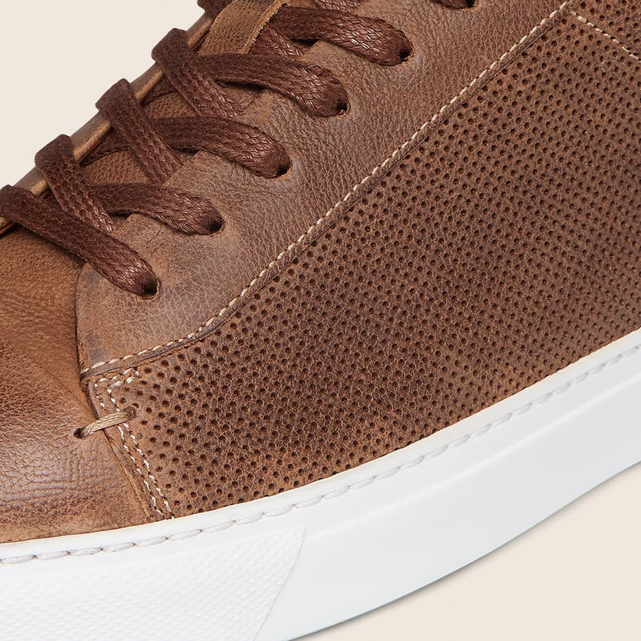 Almada Tan Trainers - Close-Up Detail
