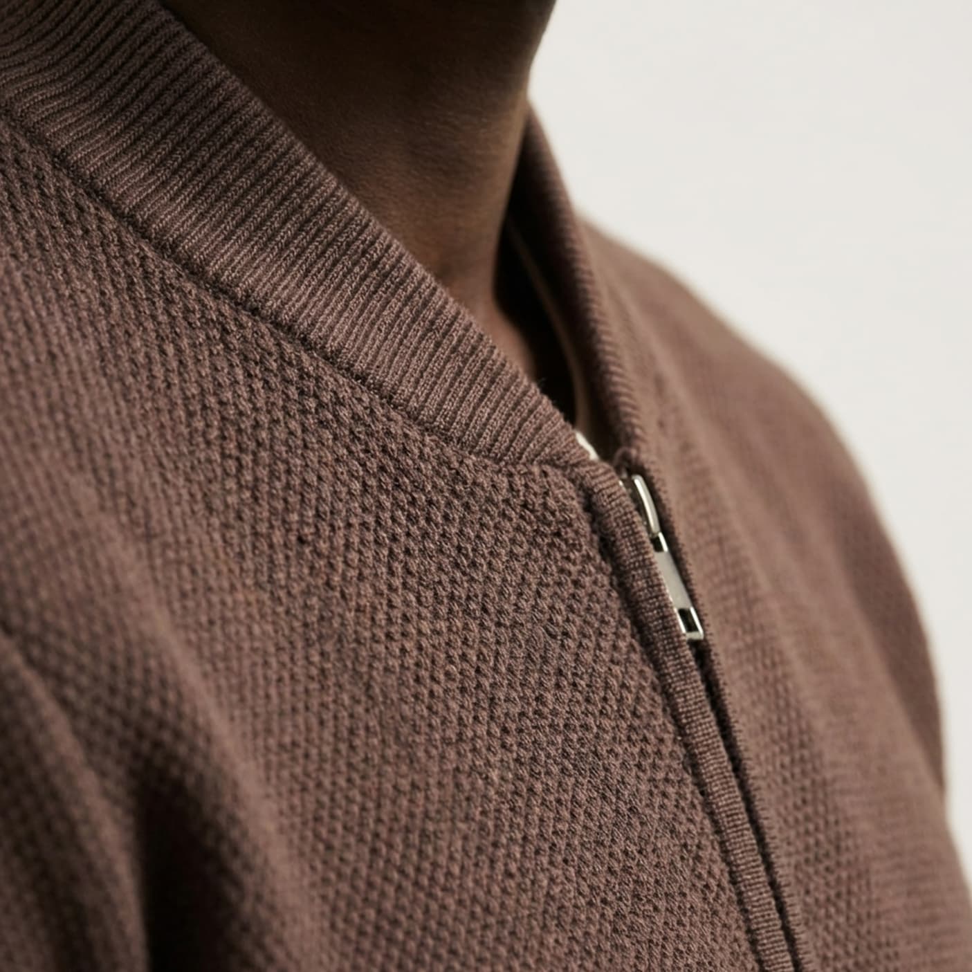 Leverton Mole Knitted Cotton Baseball Jacket