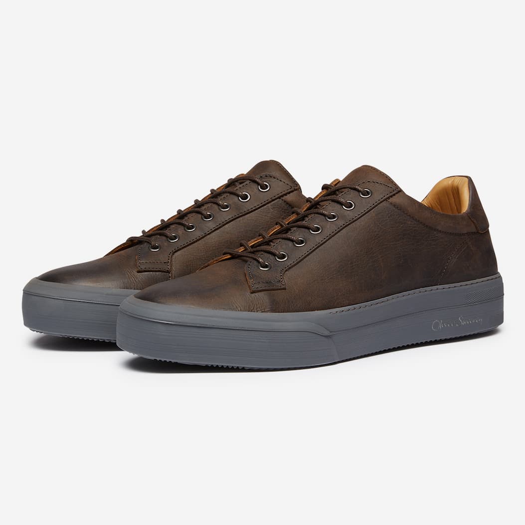 Penacova Brown Kudu Leather Cupsole Trainers