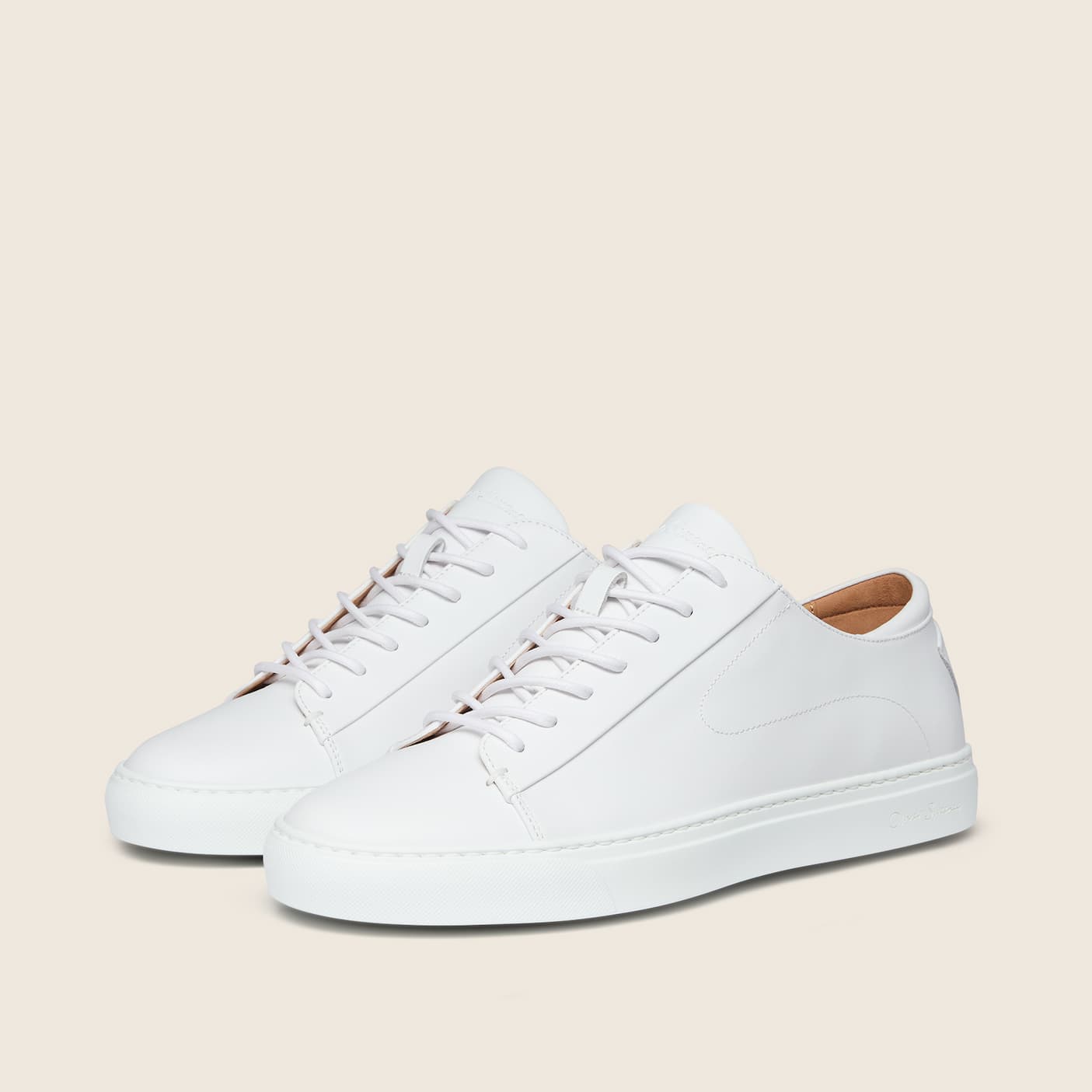 sirolo white leather trainers