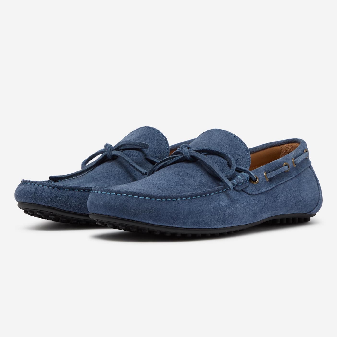 Cano Blue Calf Suede Driving Shoes