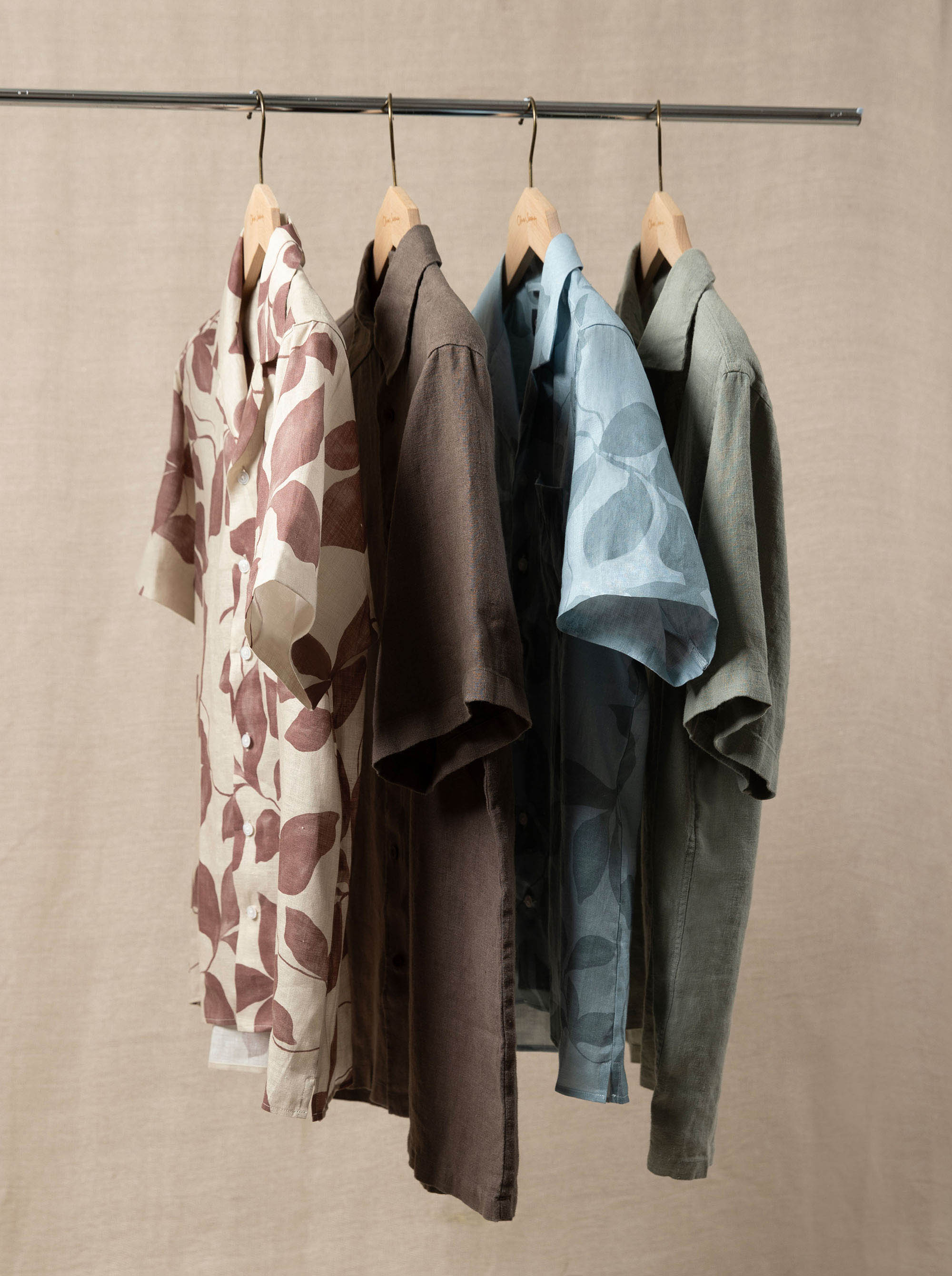 100% linen garment dyed shirts