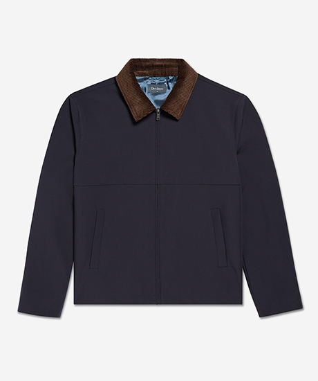 flat shot of horta navy jacket