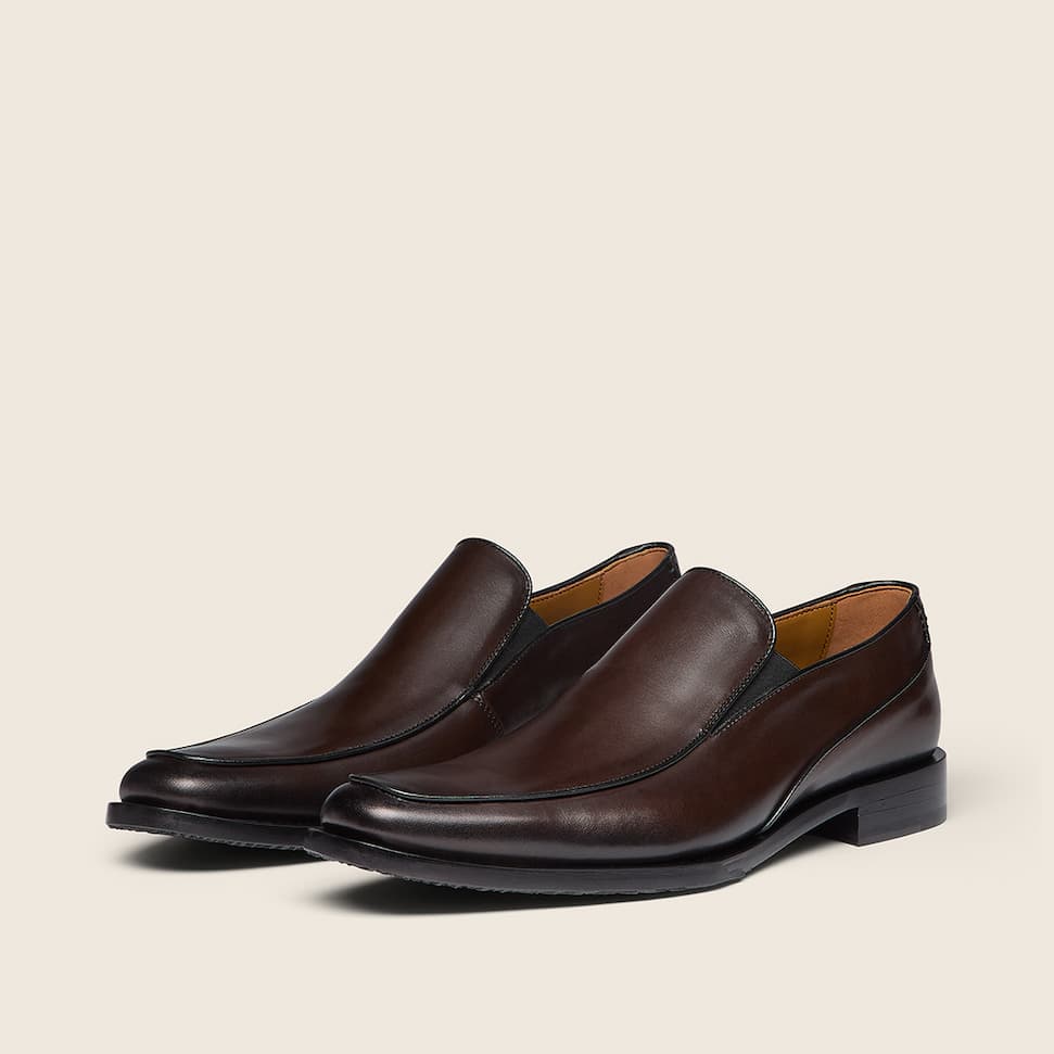 Stella dark brown formal leather shoes