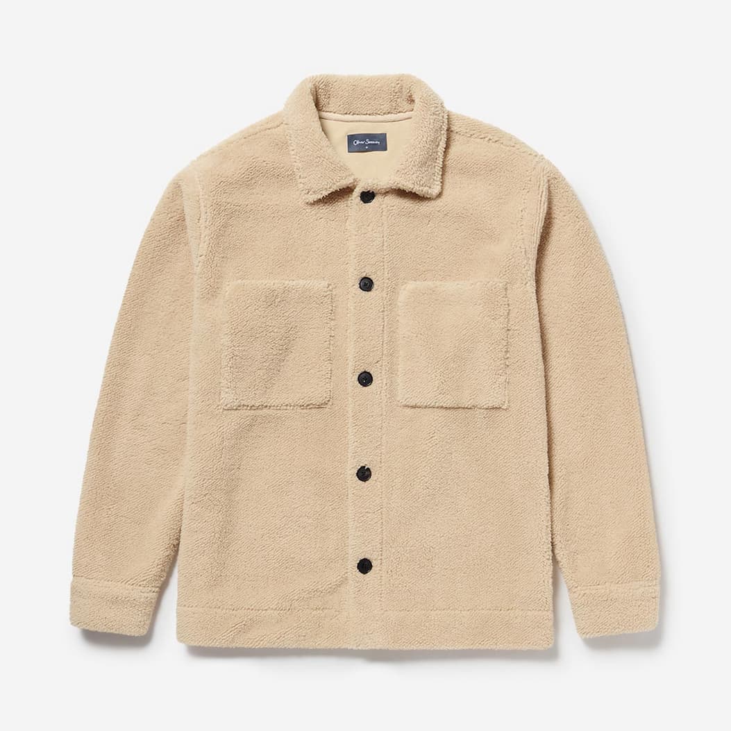 Lifford Ecru Fleece Overshirt