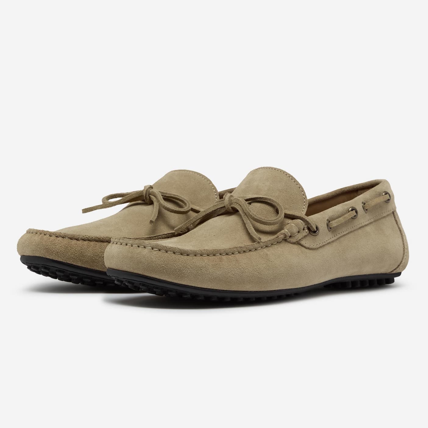cano sand calf suede driving shoes