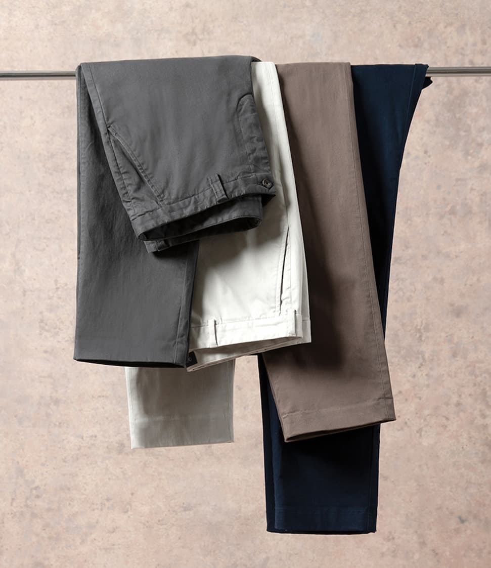 Terena Dark Grey Garment Dyed Cotton Chinos