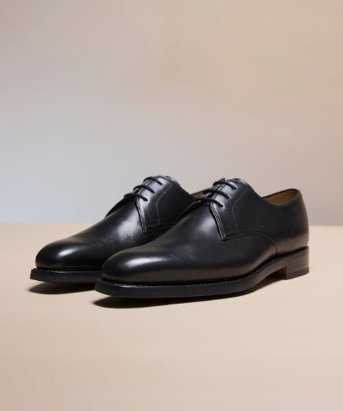 Melford Black Calf Leather Derby Shoes