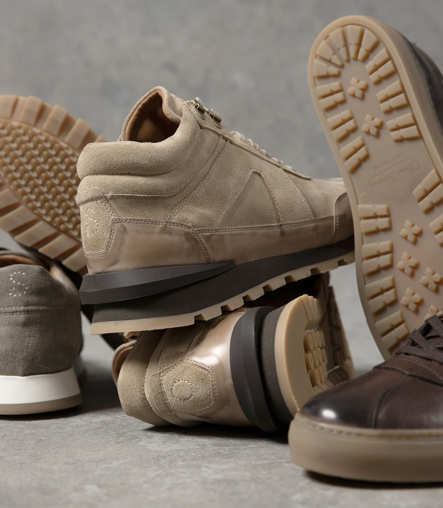 Burgau Brown Hand Finished Calf Leather Retro Runners