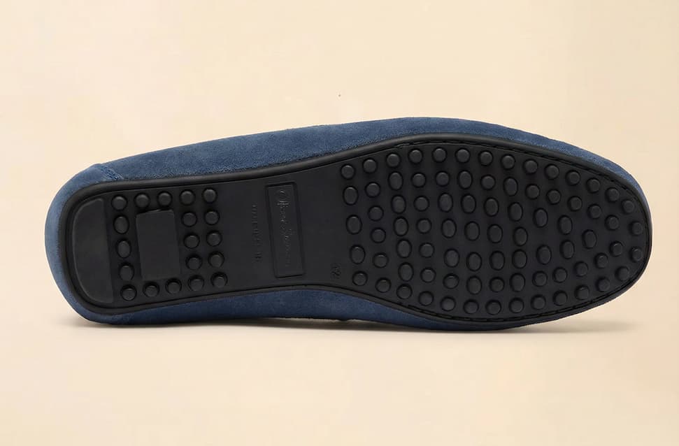 Cano Blue Calf Suede Driving Shoes