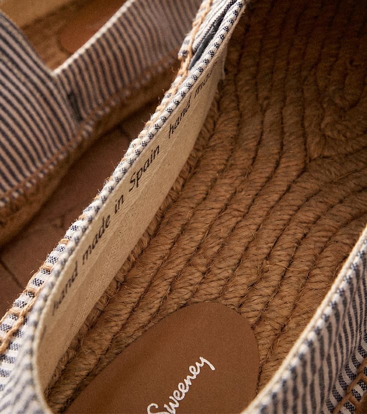 hand-coiled jute insole